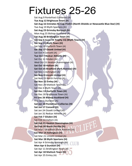 Fixtures Released